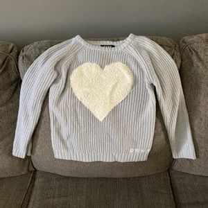 Girls Sweater w/heart DKNY